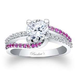 Blue and Pink Sapphire Engagement Rings
