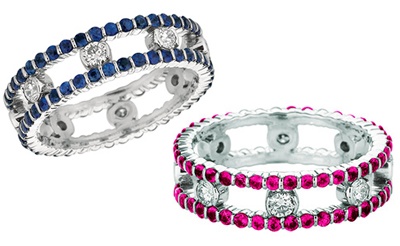Romantic Pink and Heart Shaped Rings