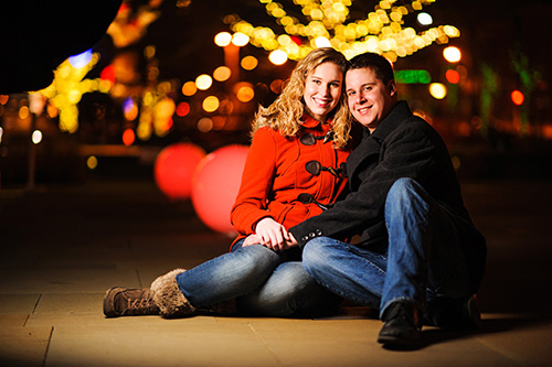 A Colorful Christmas Engagement Session in Saint Louis