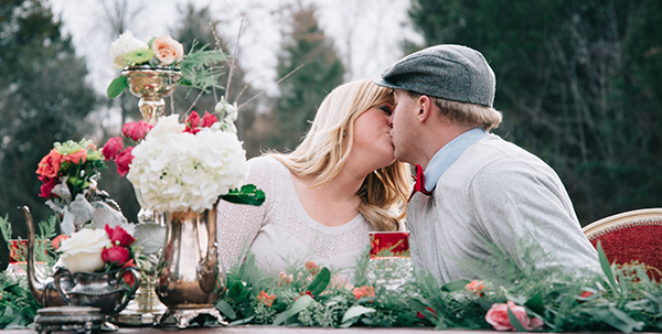 A Romantic Outdoor Valentine's Day Themed Engagement Session