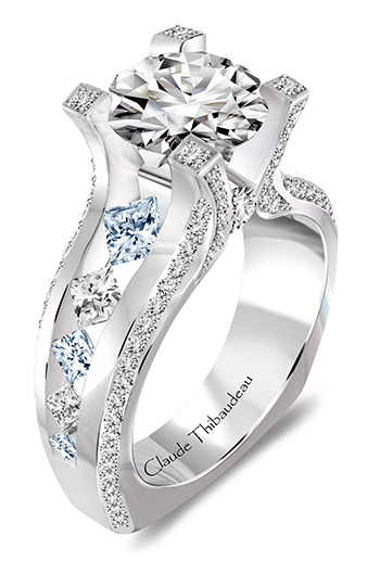 Sky Blue Diamond Engagement Rings