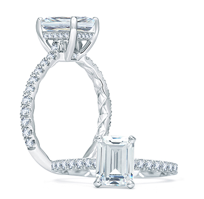 A. Jaffe New Quilted Engagement Ring Collection