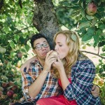 Romantic Apple Picking Engagement Session