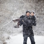 He Surprised Her with a Proposal at Work and a Snowy Engagement Session