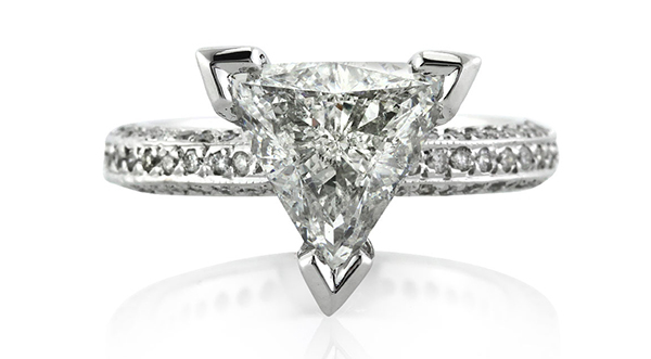 Engagement Rings with Trillion-cut Diamond Centers