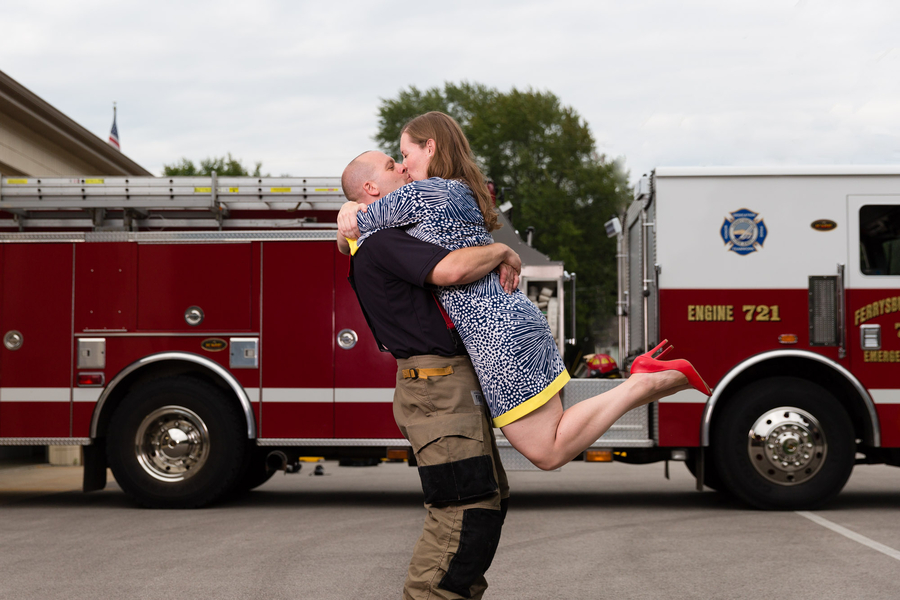 Amazing Firefighter Proposal