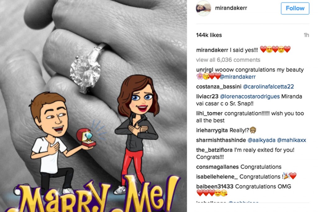Miranda Kerr Snapchat Engagement
