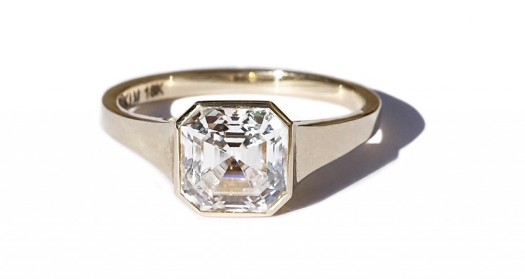 Asscher Diamond Cosma Ring YG